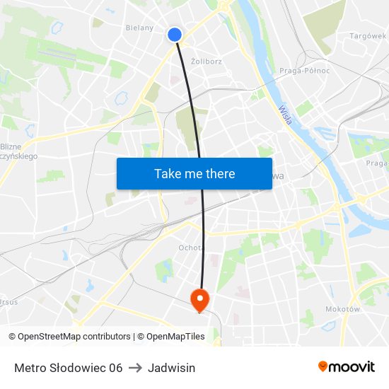 Metro Słodowiec 06 to Jadwisin map