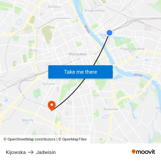 Kijowska to Jadwisin map