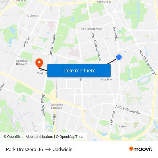 Park Dreszera 06 to Jadwisin map