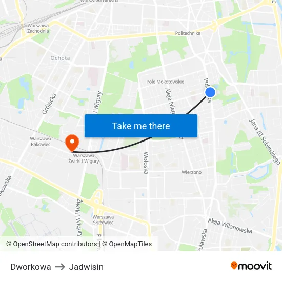 Dworkowa to Jadwisin map