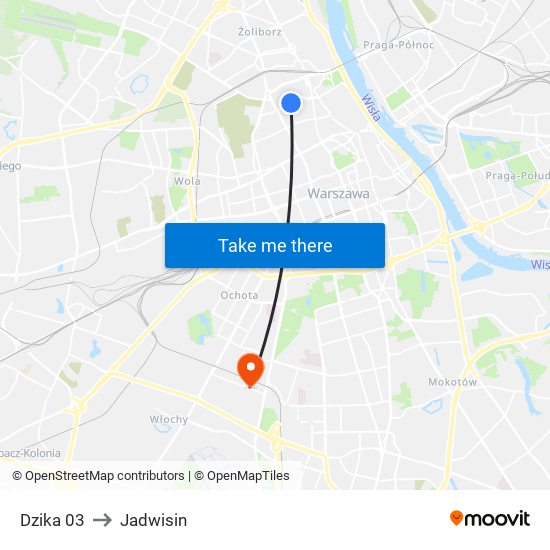 Dzika 03 to Jadwisin map