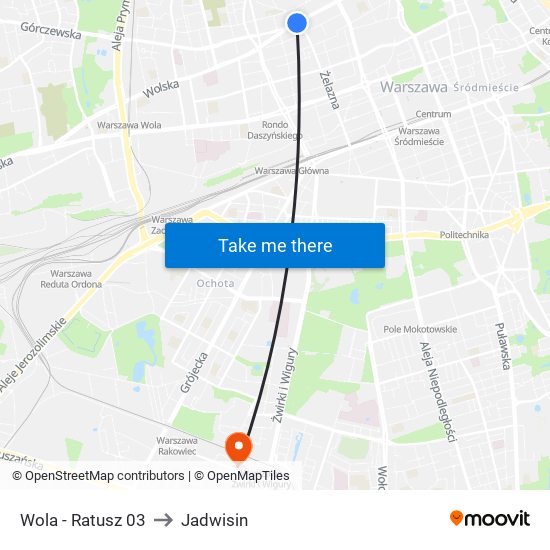 Wola - Ratusz 03 to Jadwisin map