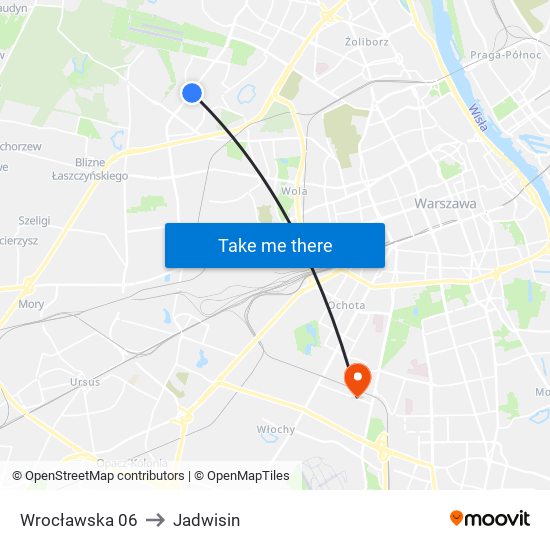 Wrocławska to Jadwisin map