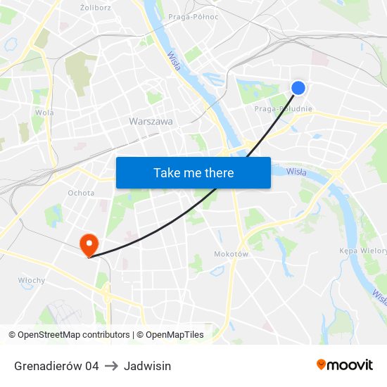 Grenadierów 04 to Jadwisin map