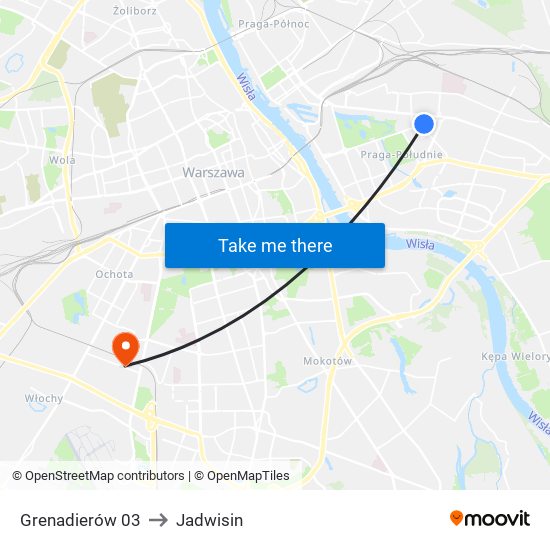 Grenadierów 03 to Jadwisin map