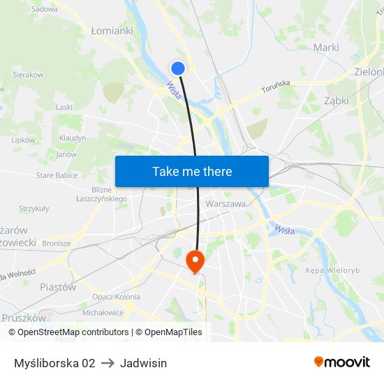 Myśliborska 02 to Jadwisin map