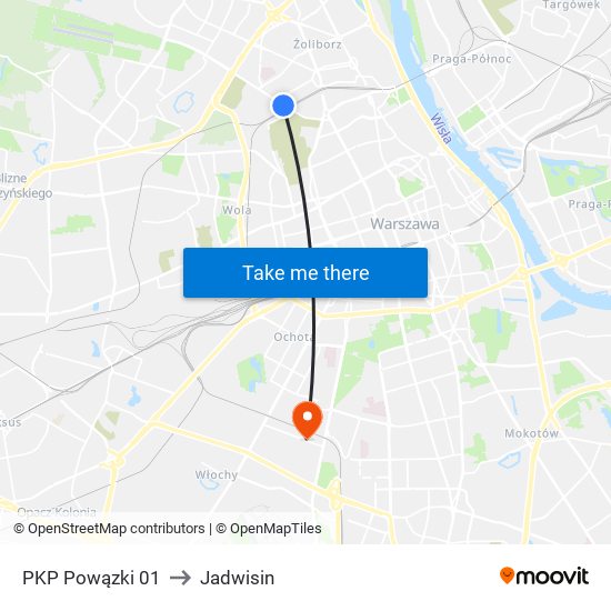 PKP Powązki 01 to Jadwisin map