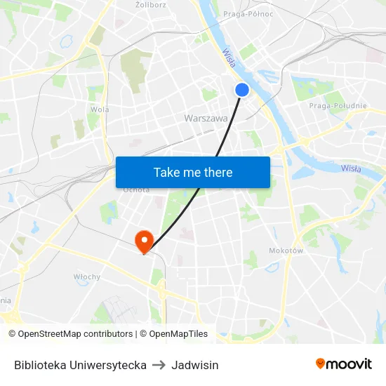 Biblioteka Uniwersytecka to Jadwisin map