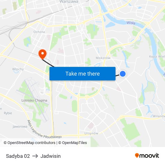 Sadyba 02 to Jadwisin map