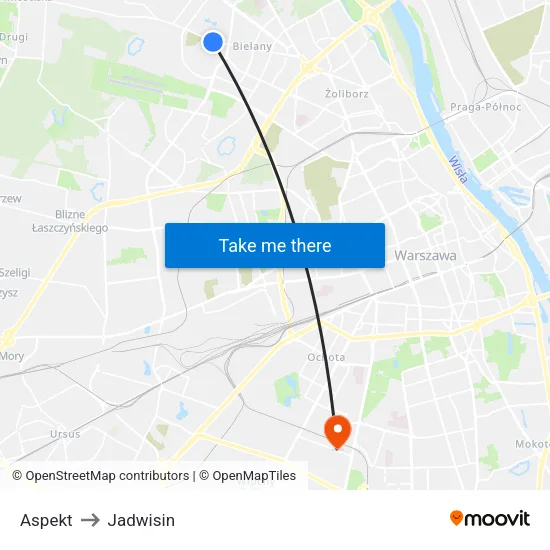 Aspekt to Jadwisin map