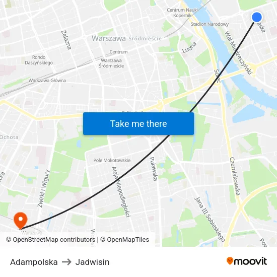 Adampolska to Jadwisin map