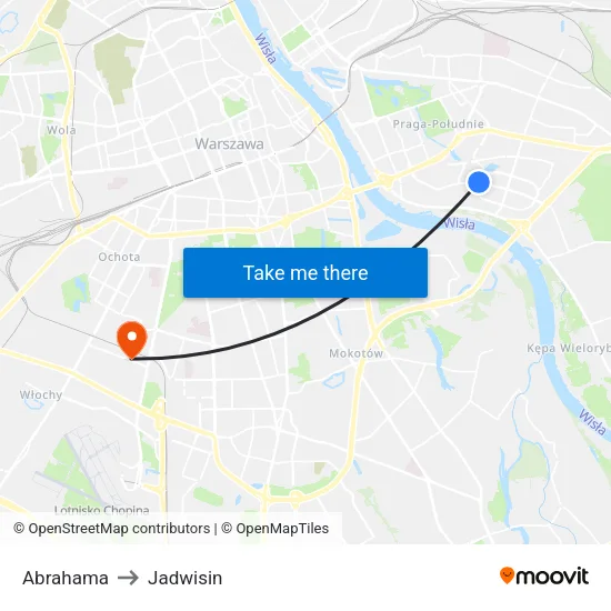 Abrahama to Jadwisin map