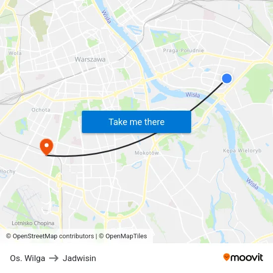 Os. Wilga to Jadwisin map