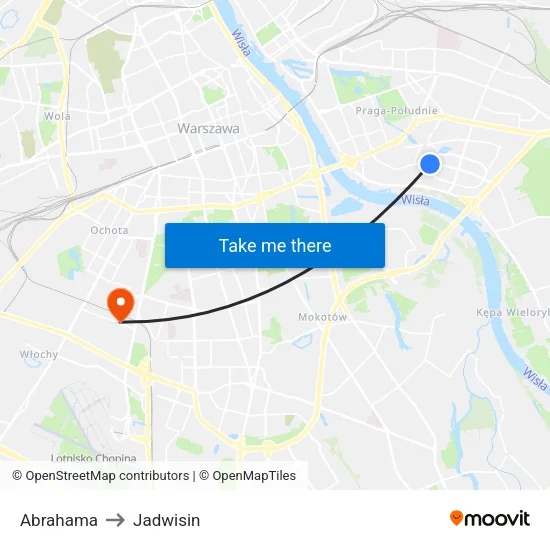 Abrahama to Jadwisin map