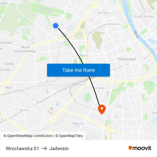 Wrocławska to Jadwisin map