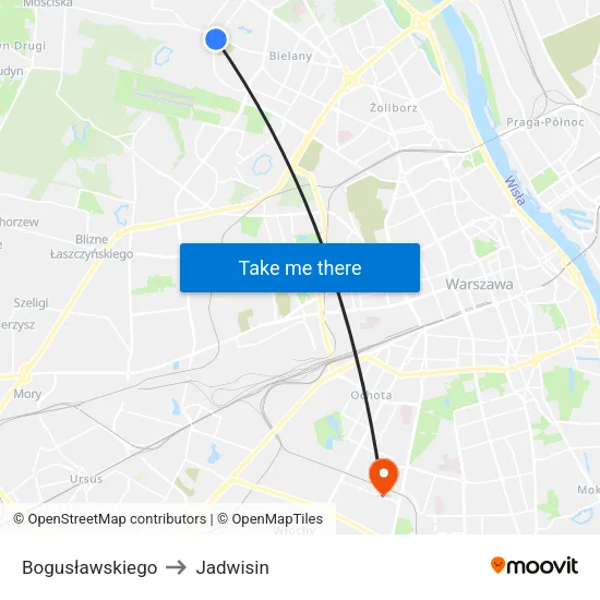 Bogusławskiego to Jadwisin map