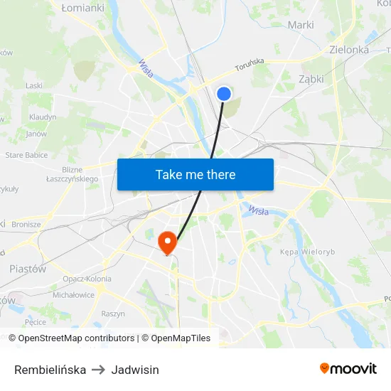Rembielińska to Jadwisin map