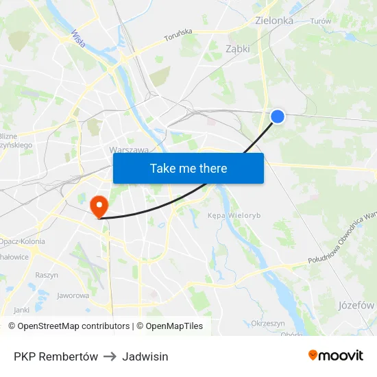PKP Rembertów to Jadwisin map