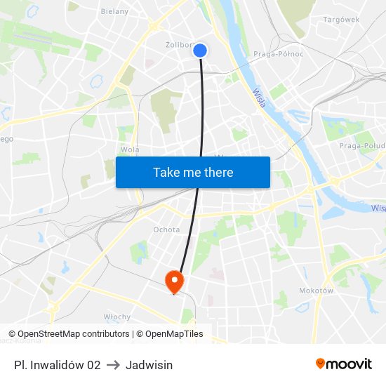 Pl. Inwalidów to Jadwisin map