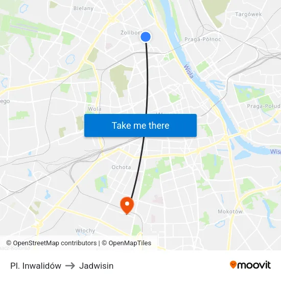 Pl. Inwalidów to Jadwisin map
