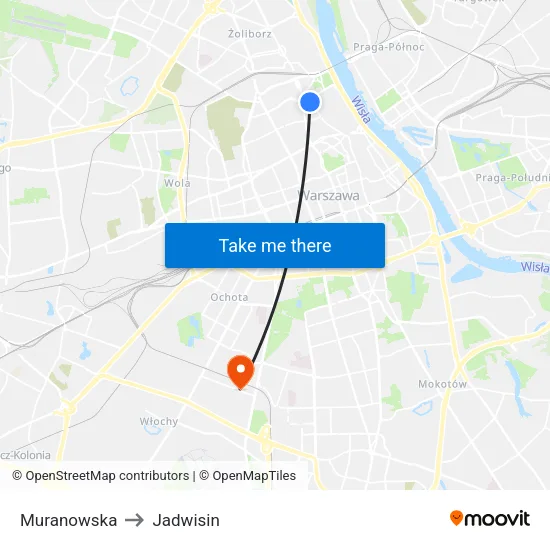 Muranowska to Jadwisin map