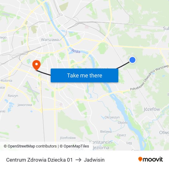 Centrum Zdrowia Dziecka 01 to Jadwisin map