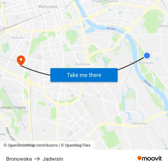 Bronowska to Jadwisin map