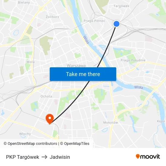 PKP Targówek to Jadwisin map