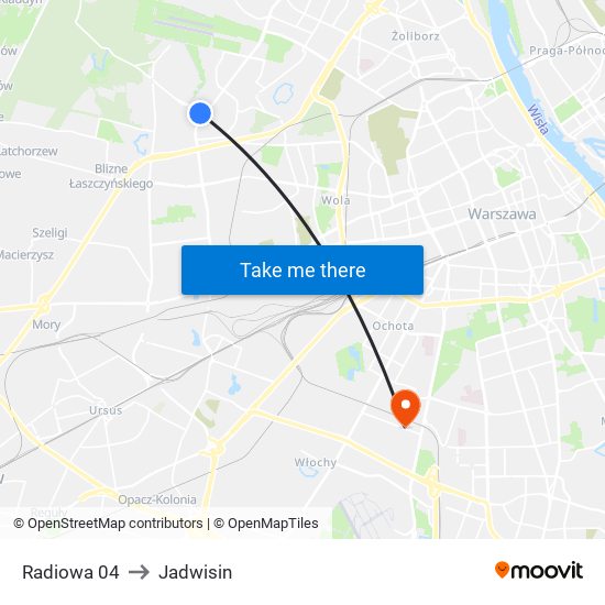 Radiowa 04 to Jadwisin map