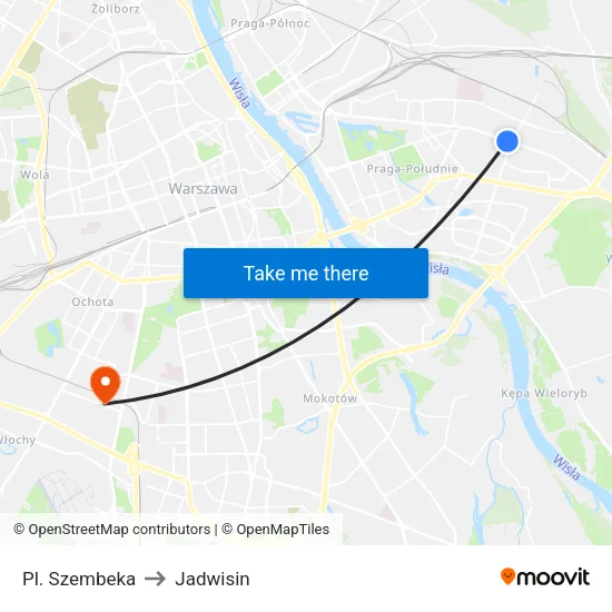 Pl. Szembeka to Jadwisin map