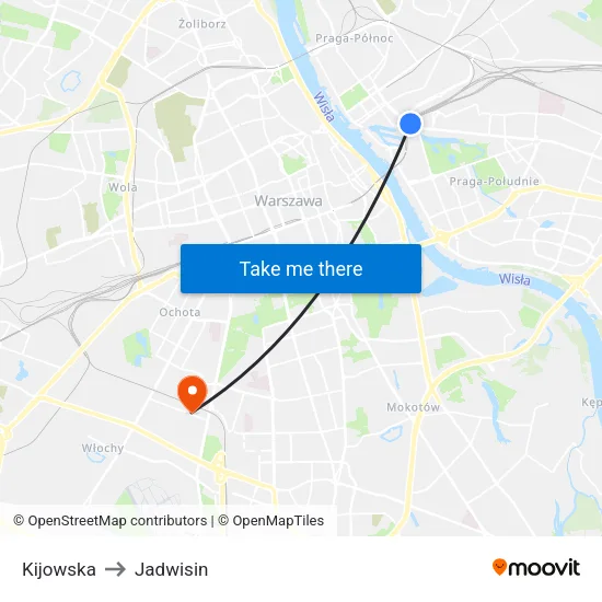 Kijowska to Jadwisin map