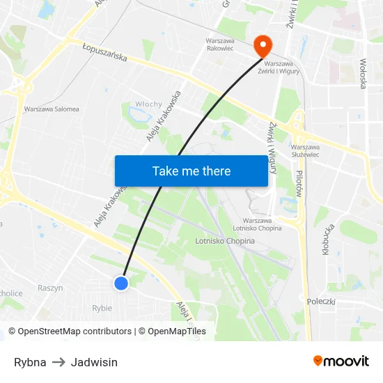 Rybna to Jadwisin map