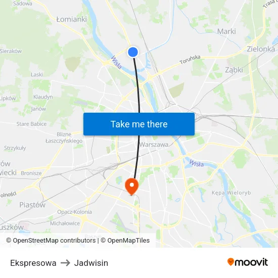 Ekspresowa to Jadwisin map