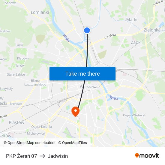 PKP Żerań 07 to Jadwisin map