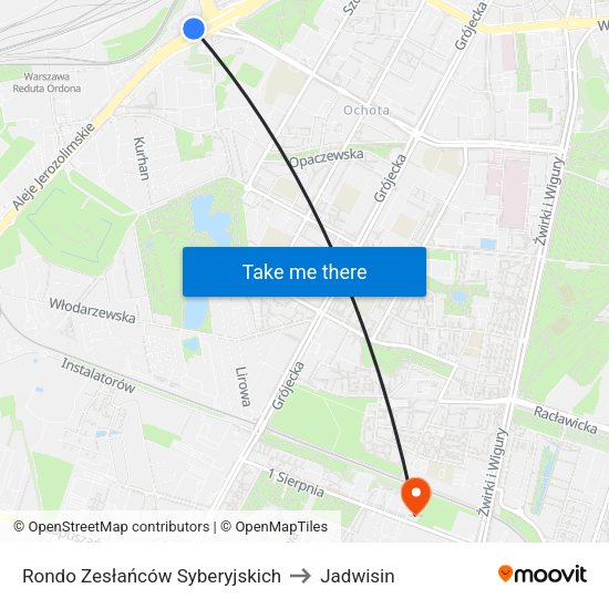 Rondo Zesłańców Syberyjskich to Jadwisin map