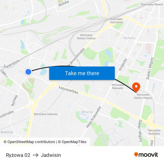 Ryżowa 02 to Jadwisin map