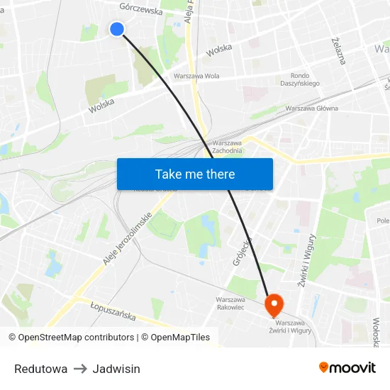 Redutowa to Jadwisin map