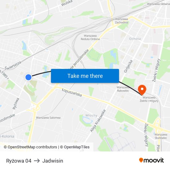 Ryżowa 04 to Jadwisin map