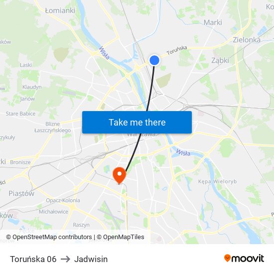 Toruńska 06 to Jadwisin map