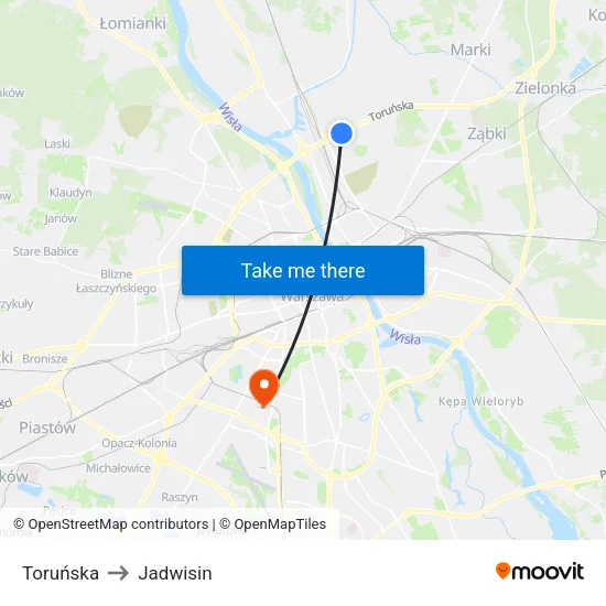 Toruńska to Jadwisin map