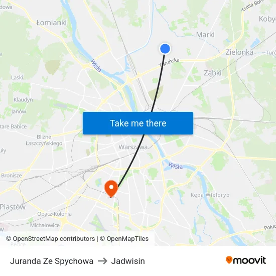 Juranda Ze Spychowa to Jadwisin map