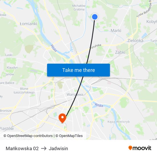 Mańkowska 02 to Jadwisin map