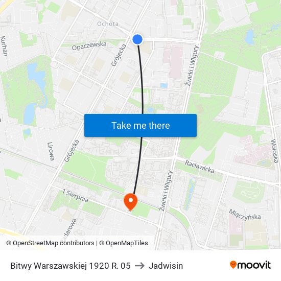 Bitwy Warszawskiej 1920 R. 05 to Jadwisin map