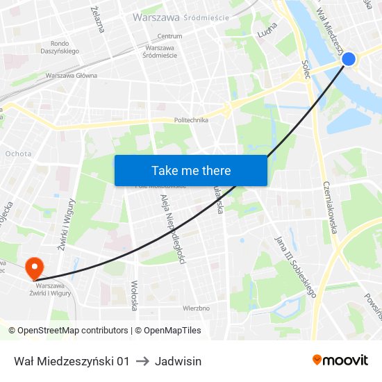 Wał Miedzeszyński 01 to Jadwisin map