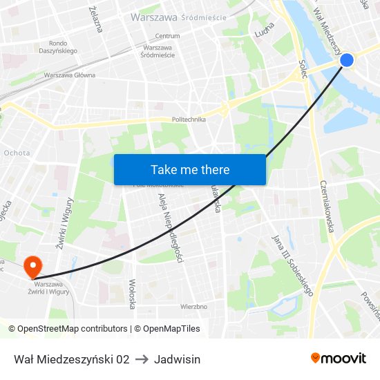 Wał Miedzeszyński 02 to Jadwisin map