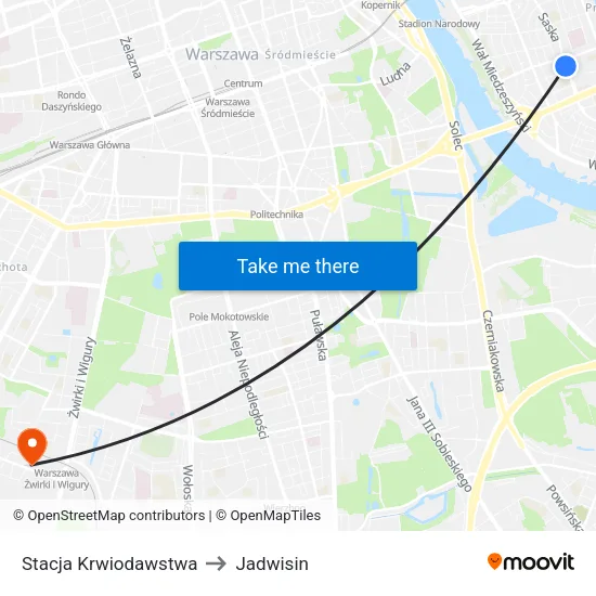 Stacja Krwiodawstwa to Jadwisin map