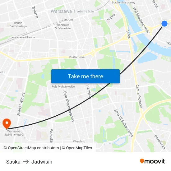 Saska to Jadwisin map