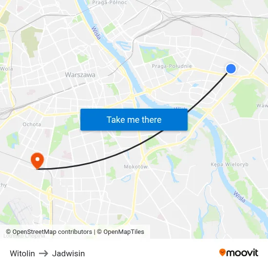 Witolin to Jadwisin map
