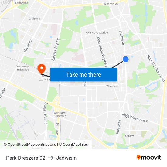 Park Dreszera 02 to Jadwisin map