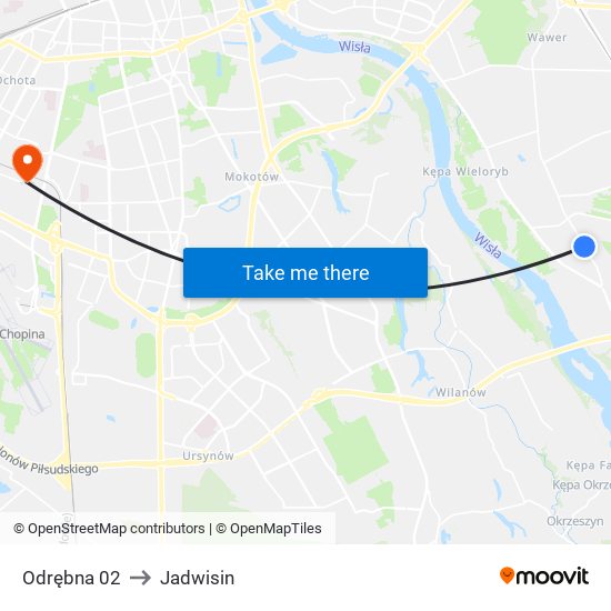 Odrębna 02 to Jadwisin map